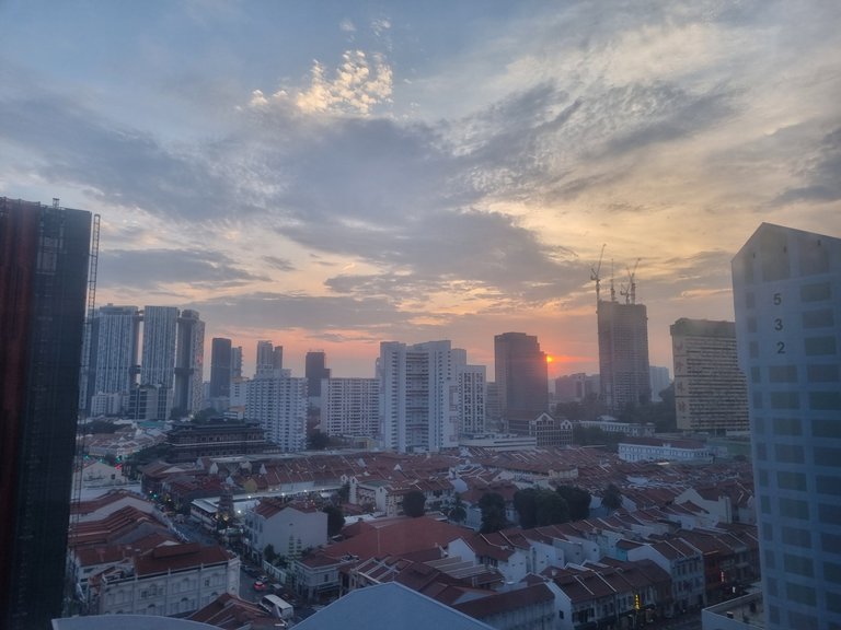 An evening sunset from our room with Chinatown below. I would happily stay here again.