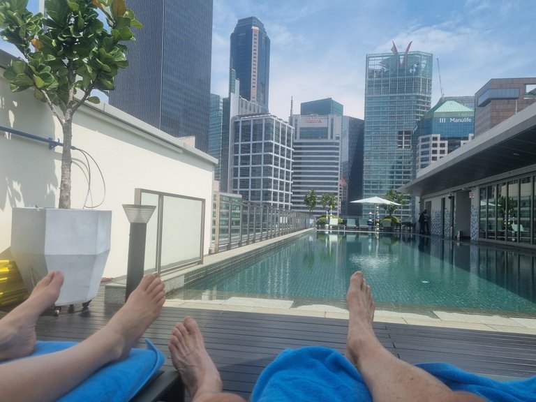 The roof top pool. One day I did twenty laps of the 25m pool to help work on the fitness. There was an indoor gym as well but I forgot to photograph. We always went back to the accommodation around mid day to escape some of the humidity and have a break before exploring more in the afternoons.