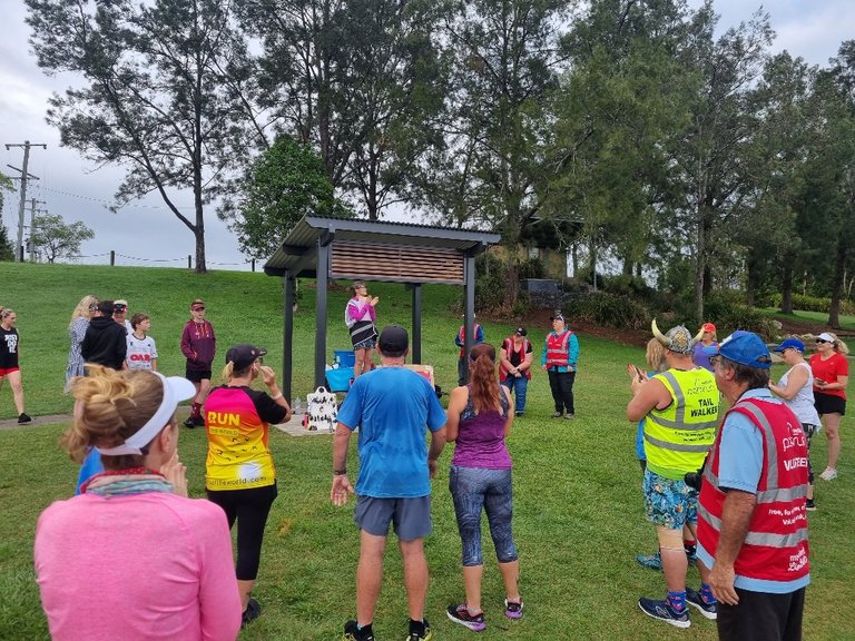 75 runners and walkers showed up for this free, five kilometre, timed event on New Years Day morning.