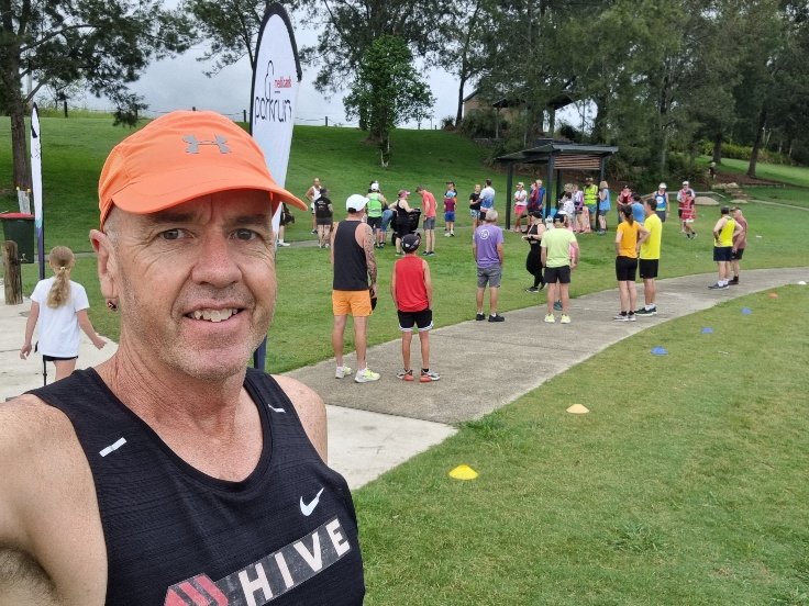 Just before the start of parkrun.