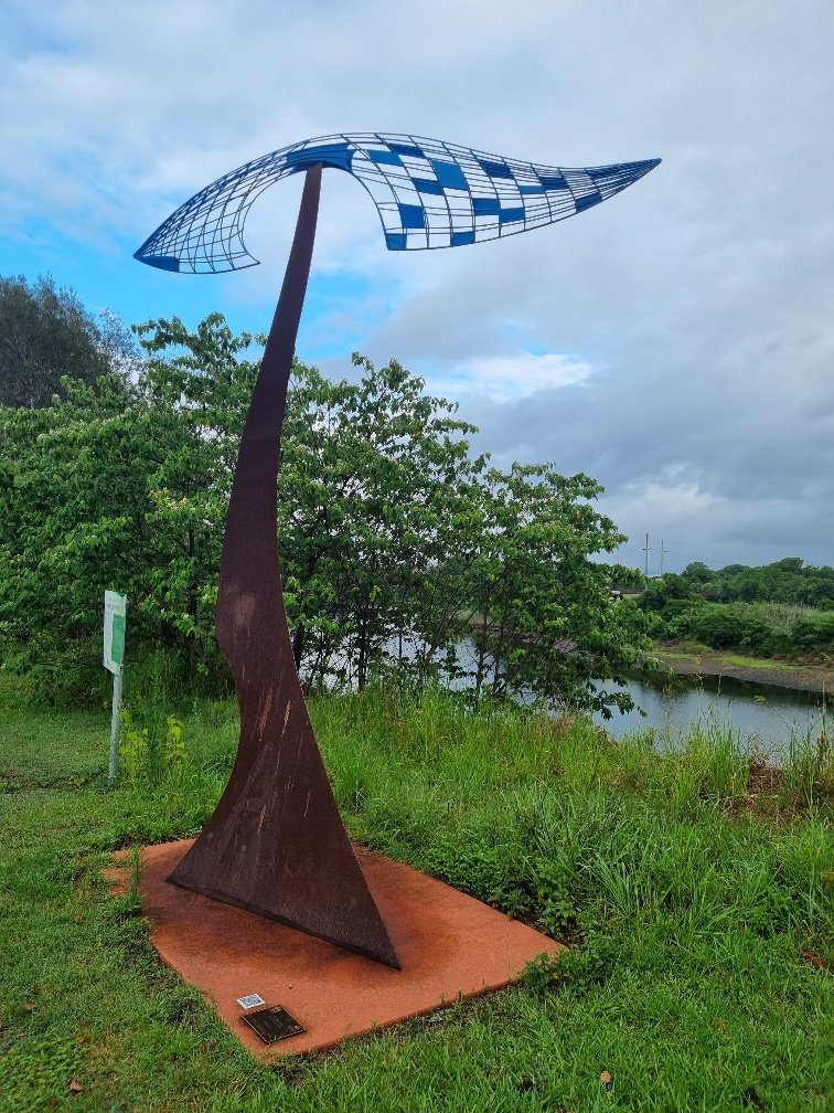 There were lots of heritage trail sculptures and art works along the river path.