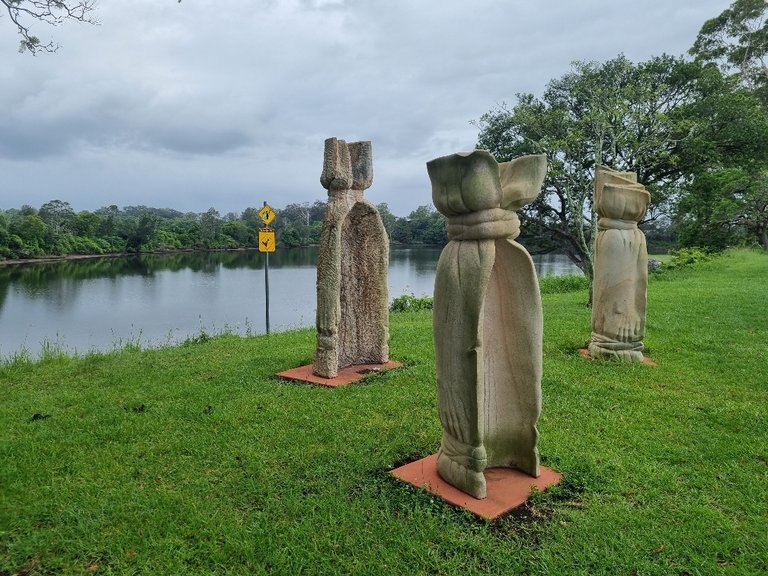 Stone sculptures.