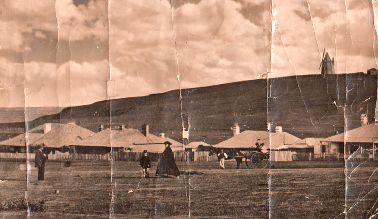 The wind mill was build by the early settlers to grind maize and wheat grown on the near by farms.