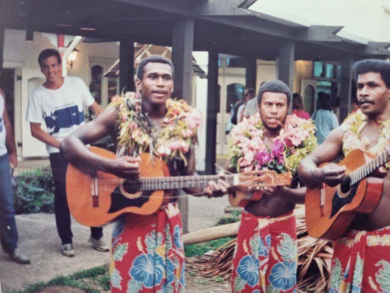 I found a photo of me rocking my Heron Island dive tee shirt on a Fijian Island.