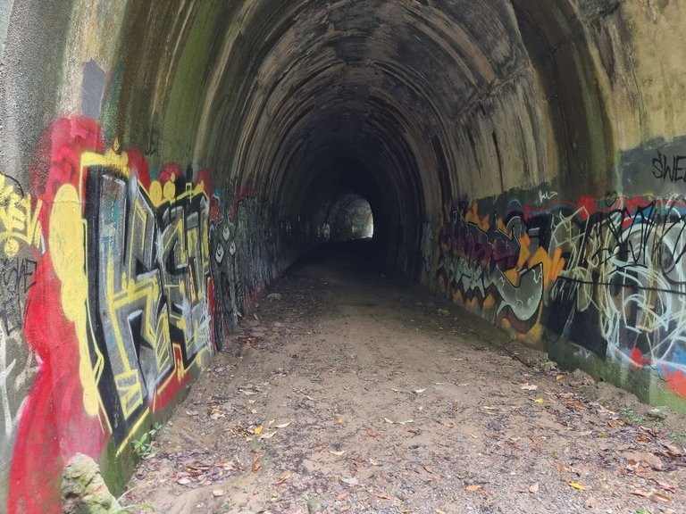 The tunnel was built in 1891 and disused in the 1930s It just does not look that old I suppose it all the graffiti that makes it look almost modern. It must of taken a long time to build by hand. Seems a shame that it was not used for very long, I think in the old days Queensland was such a big place with such a small population that all the train lines were all independent and different and it was not long before they needed a uniformed state wide system.