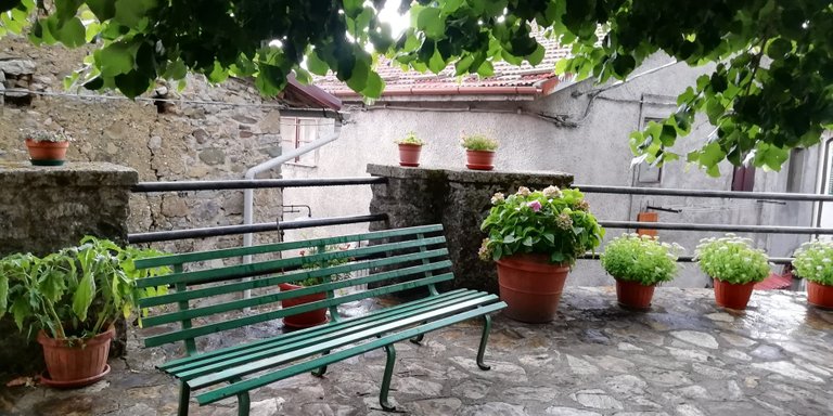 The main square it’s really a relaxing place you come there for talking or reading in peace and calm and the view it’s amazing, from the square you can see the rooftops of some houses of the village, really charming.