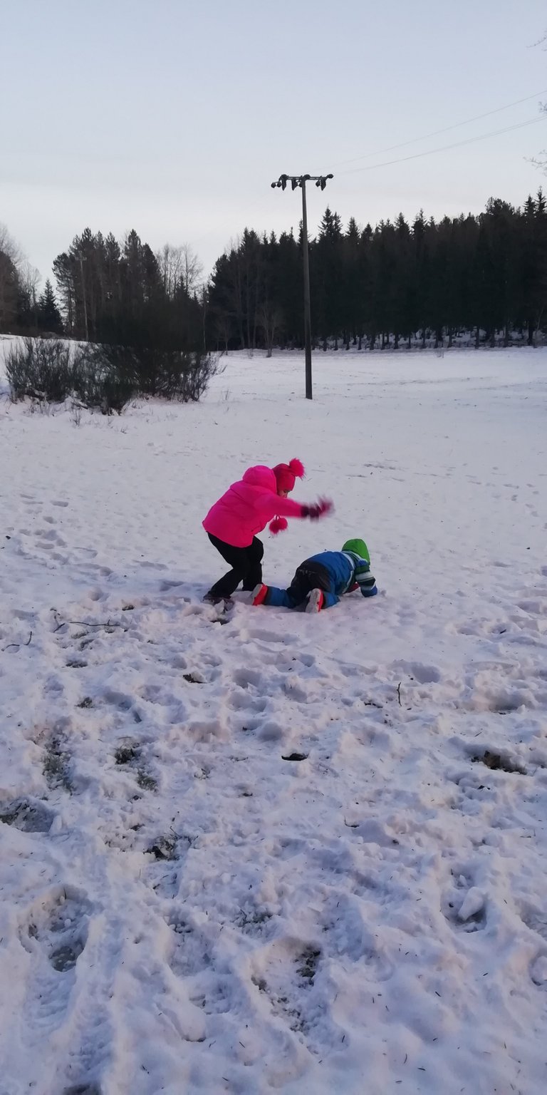 Kids enjoy the snow