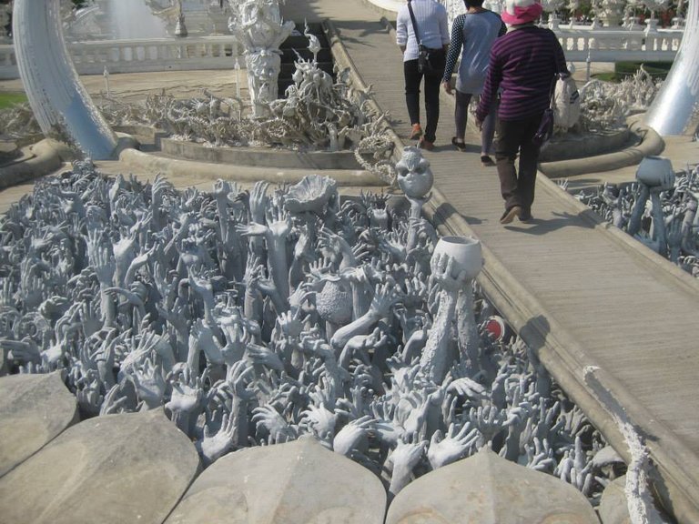 Bridge over the ‘pit of hell’ with lots of hands snapping at your ankles trying to escape from down below…