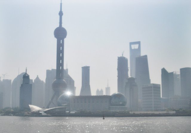 Lots of smog in Shanghai