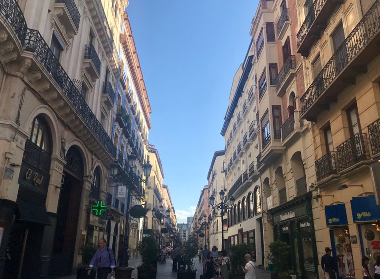 Vista de la calle Alfonso I desde la plaza del Pilar