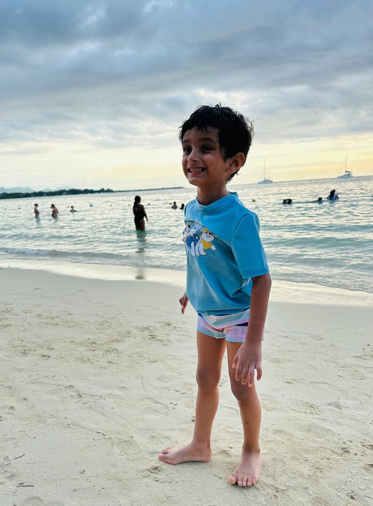 My son Omar having fun on the beach!