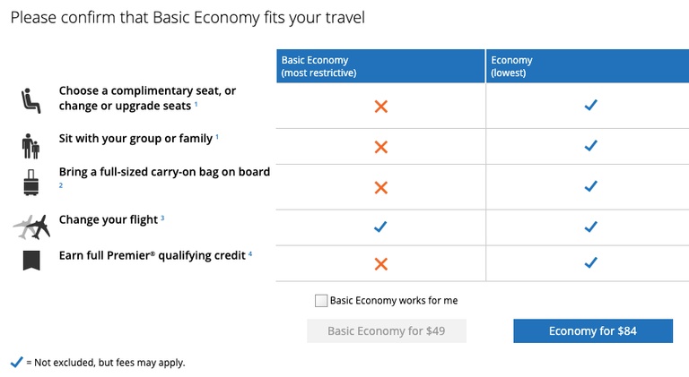 United is the only airline of the four to restrict Carry-On luggage