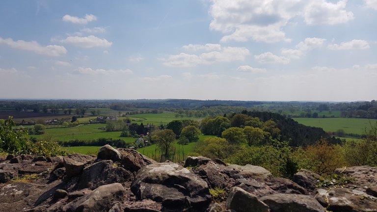 A picture of the view from the top of the tower.