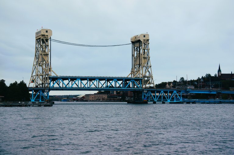 Portage Lake Lift Bridge built in 1895.
