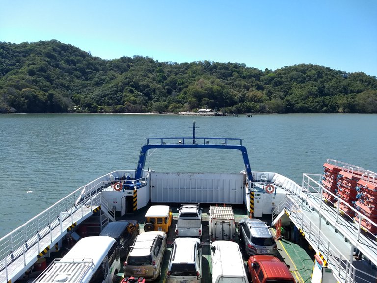 The ferry crosses from Puntarenas to Paquera