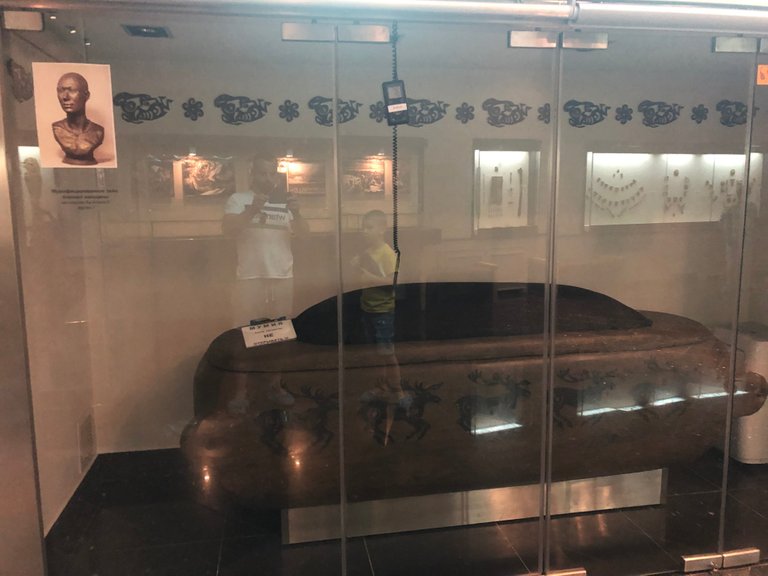 Sarcophagus with the mummy of Princess Ukok