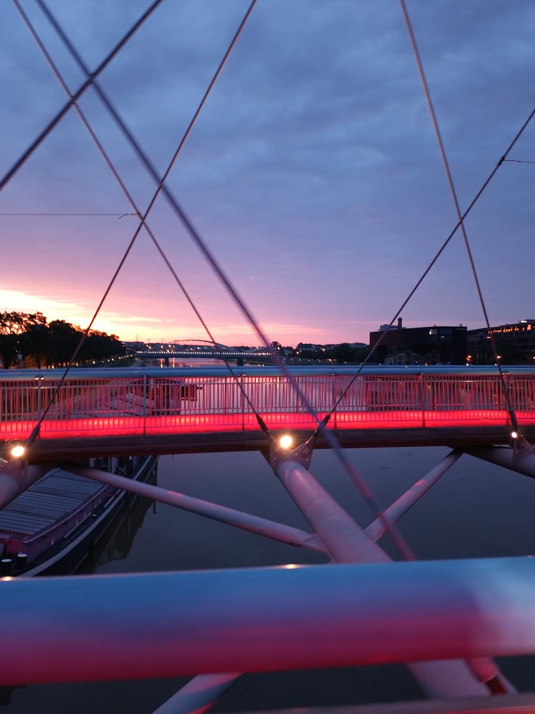 The Bernatka bridge before the sunrise