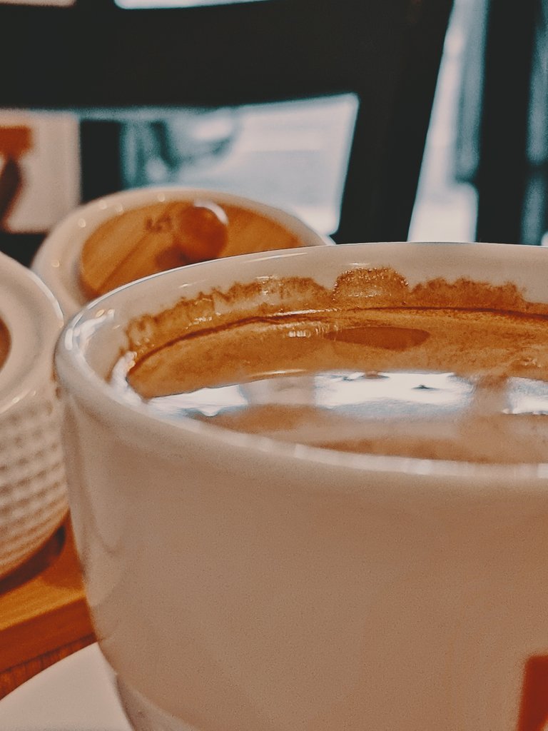 The coffee was looking good