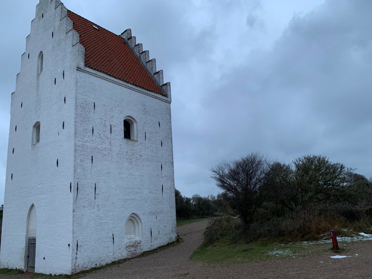 Sand buried church