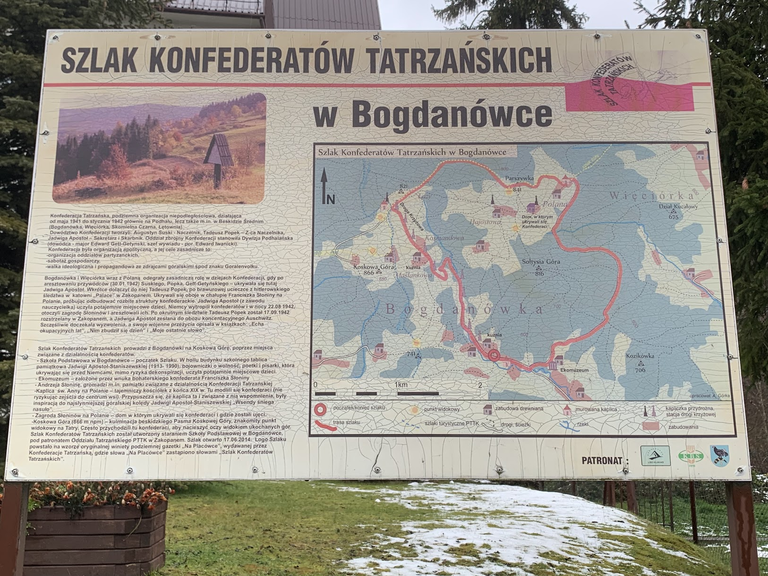 Szlak Konfederatów Tatrzańskich w Bogdanówce