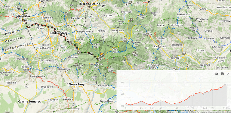 Główny Szlak Beskidzki 2024 - Dzień 6: ”Jordanów - Turbacz” (31,7km i 1334m podejść). Nocleg: Schronisko PTTK na Turbaczu