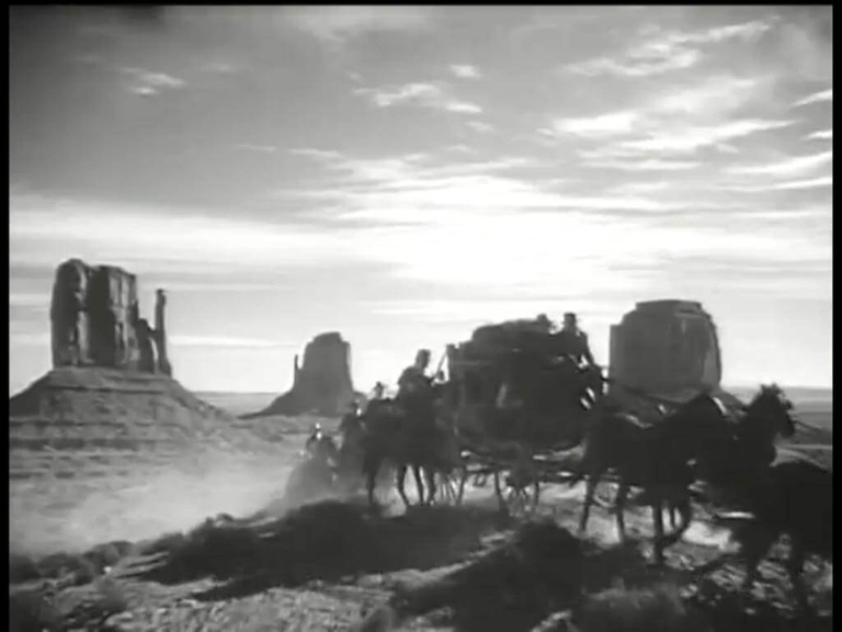 A Shot from ’Stagecoach’, 1939. (Source: https://wheninyourstate.com/arizona/10-movies-youve-seen-monument-valley/)
