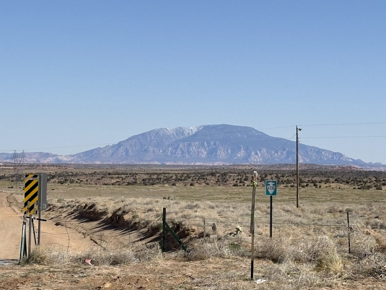 Navajo Mountain (sacred for the Diné people); photo taken from Arizona HWY 98
