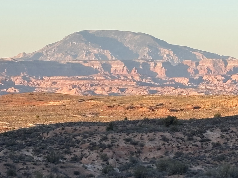 Navajo Mountain (UT) at the Golden Hour; photo taken from Arizona HWY 98