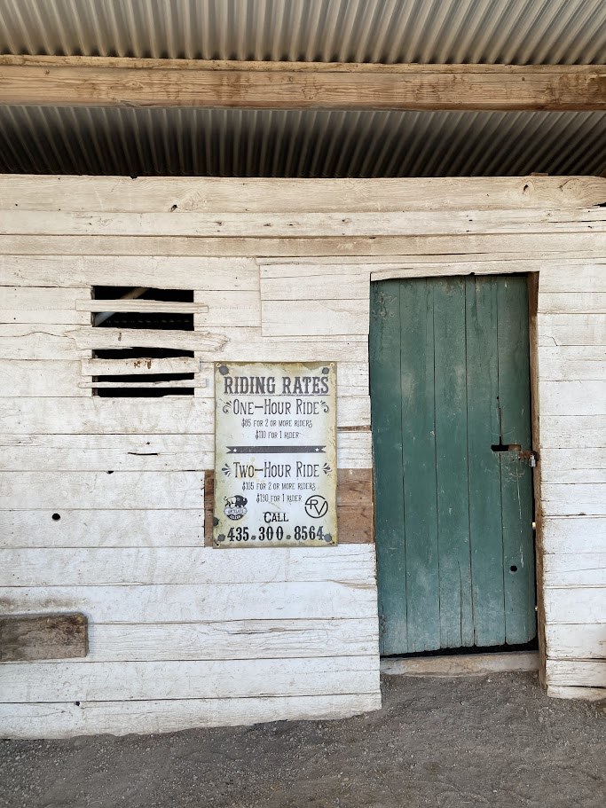 The rustic charm of Fielding Garr Ranch’s stable, offering a slice of the old frontier life with horseback rides across Antelope Island’s scenic trails.