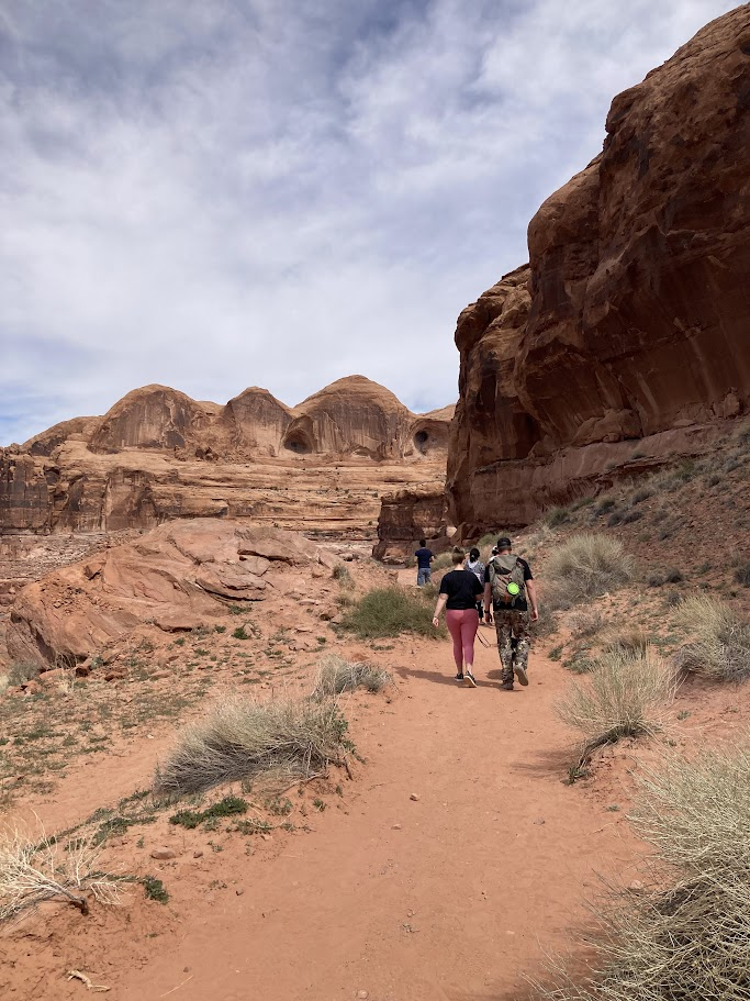 Heading up the trail