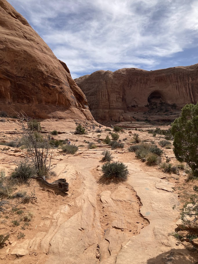 Surrounded by towering arches and rugged landscapes
