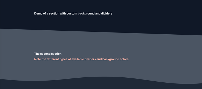 Sections: Customize the background color and divider of a section. You can add any custom widgets inside the section that are available outside the section