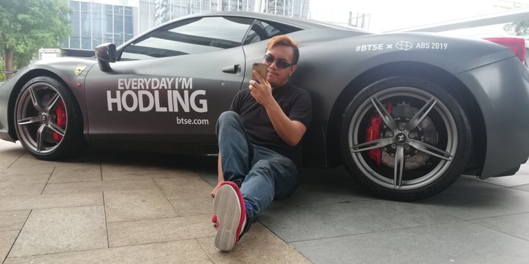 Chillin’ in a sports car outside of Marriott Hotel Taipei