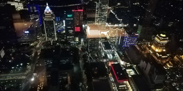 Night view from a top floor in Taipei 101