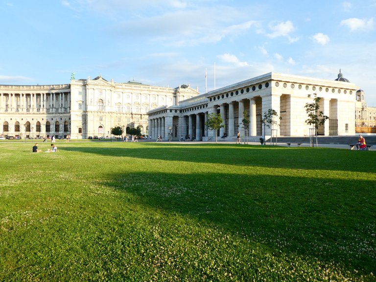 The Hofburg Palace and the People's Garden in Vienna (Austria)