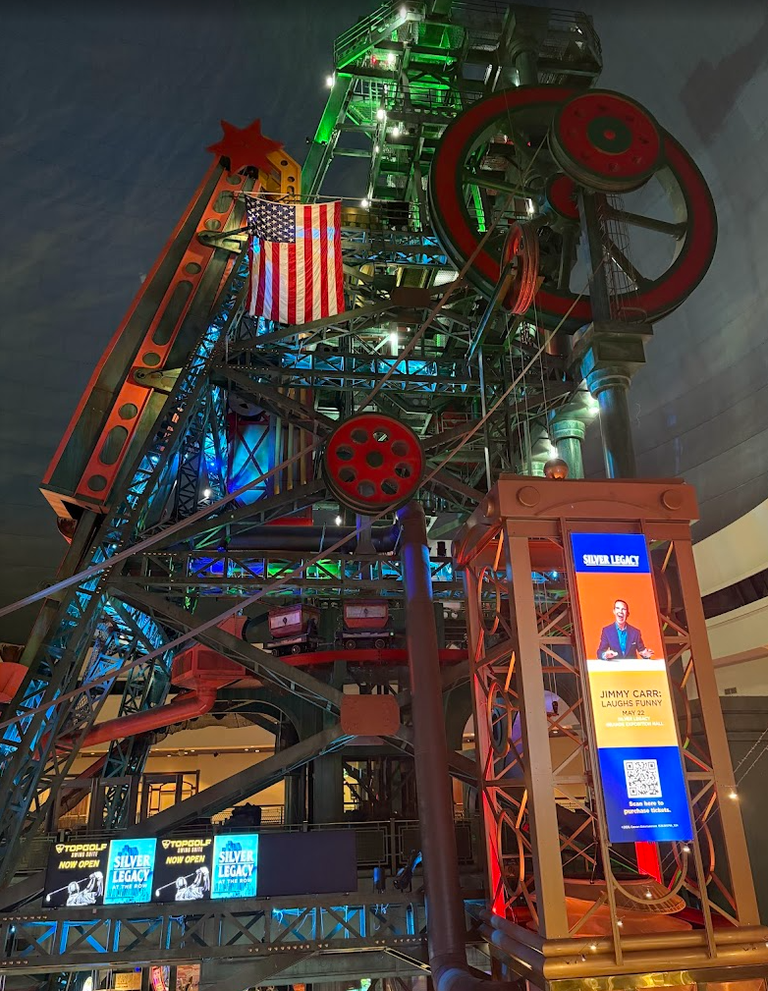 Inside the sphere in the Silver Legacy.