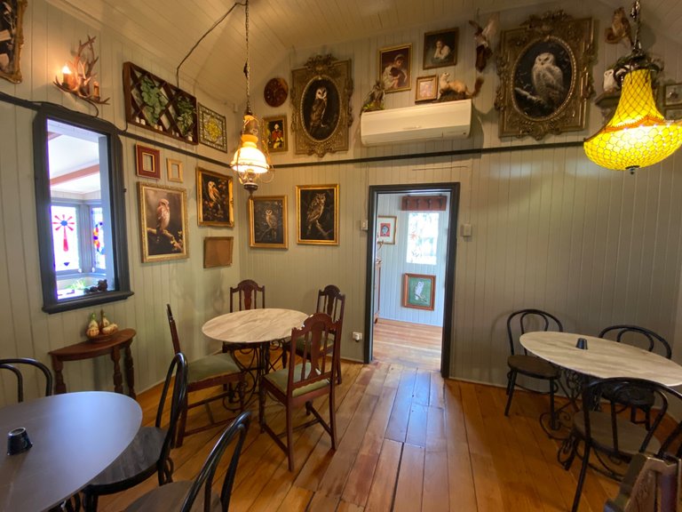 Cosy indoor dining area makes you feel right at home like a muggle in a teacup