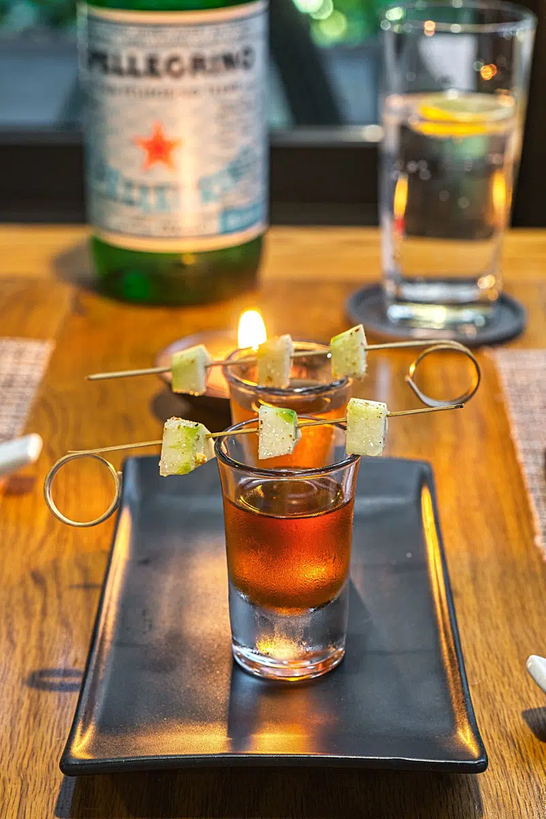 House-made aperitif is a great way to start a meal at Nen Restaurant.