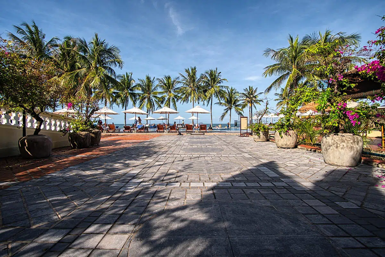 Beach is in front of the resort. However, they have problems with erosion just like elsewhere around Cua Dai Beach.