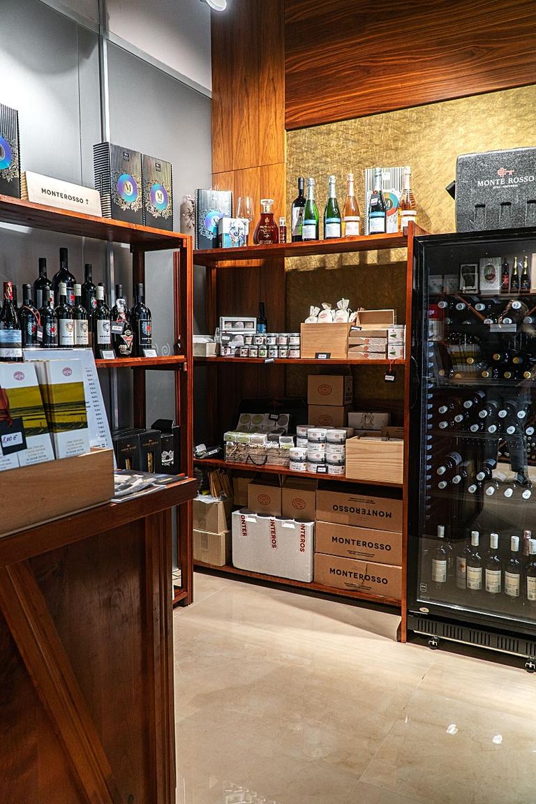 In the lobby, you can find a wine shop with many treats from Slovenia and even Italy.