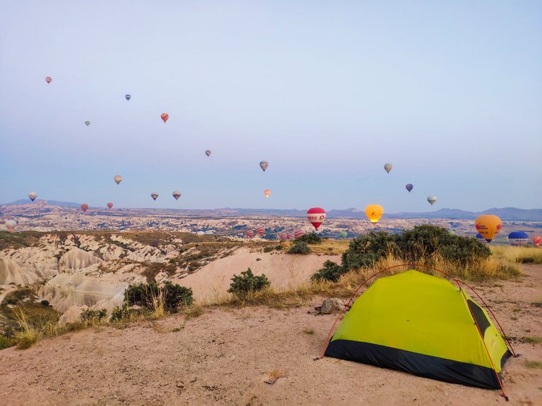 Our tent in the morning. Photo by Wander Spot Explore ©