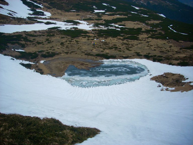 Lake Nesamovyte in the shape of a heart