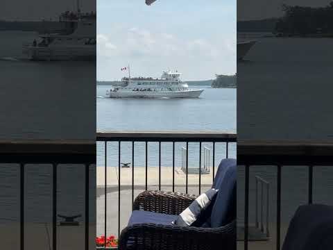Big boats and Little Boats in Gananoque, Ontario Canada