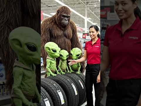 Bigfoot shopping at Canadian Tire