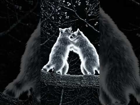 Short Film : Zombie Racoons fighting in the Tree last night.