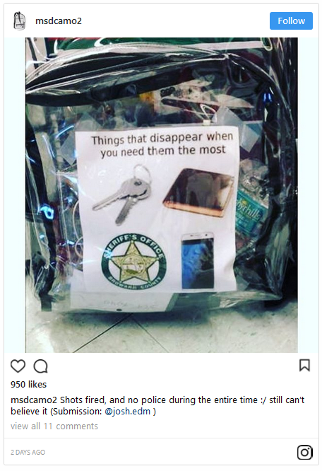 parkland students troll security gun control police state 13