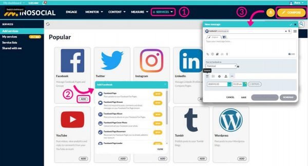 Schedule Facebook and all other social media using InoSocial