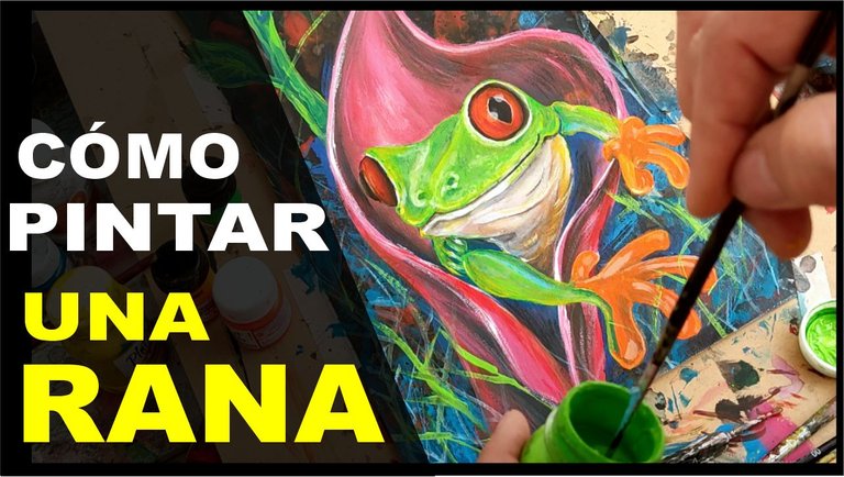 Cómo Pintar una Ranita Arborea con Pintura Acrílica (Eng - Esp)