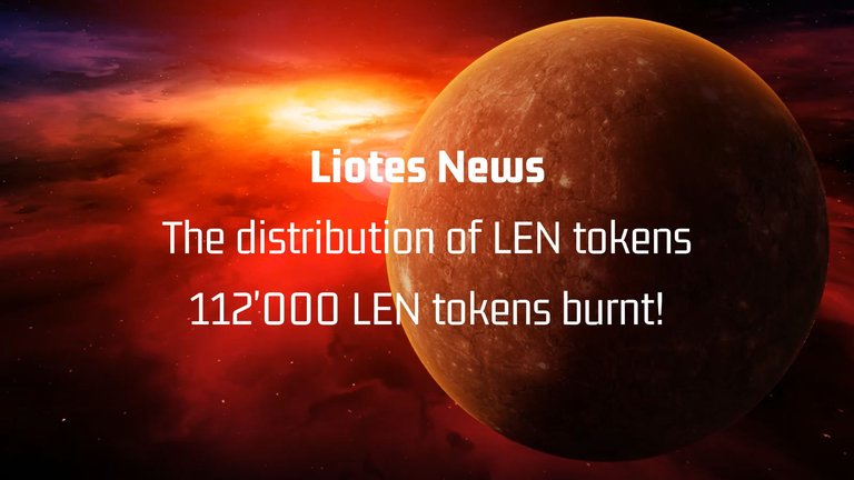 The distribution of LEN tokens