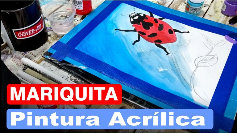 Cómo Pintar una Mariquita con Pintura Acrílica (Paso a Paso)